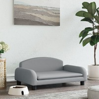  Dog Bed Light Grey 70x45x30 cm Fabric