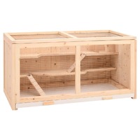  Hamster Cage 89.5x45x45 cm Solid Wood Fir
