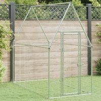 Chicken Cage Silver 200x100x190 cm Galvanised Steel