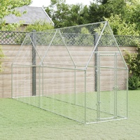  Chicken Cage Silver 400x100x190 cm Galvanised Steel