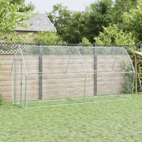  Chicken Cage Silver 400x105x182 cm Galvanised Steel