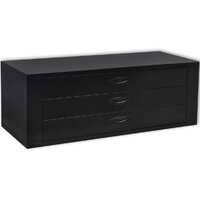  Metal Tool Chest 3 Drawers Black