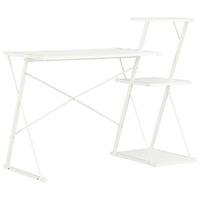  Desk with Shelf White 116x50x93 cm