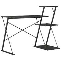  Desk with Shelf Black 116x50x93 cm