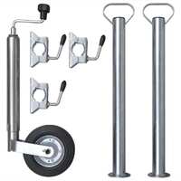  48 mm Jockey Wheel with 2 Support Tubes &amp; 3 Split Clamps
