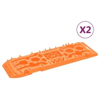  Traction Boards 2 pcs Orange 107x31x7 cm Nylon