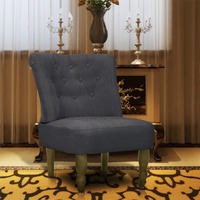  French Chair Grey Fabric