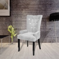  Armchair Silver Velvet