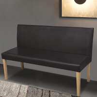 Bench 139.5 cm Dark Brown Faux Leather