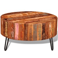  Coffee Table Solid Reclaimed Wood Round