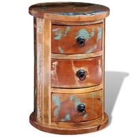  Reclaimed Cabinet with 3 Drawers Solid Wood