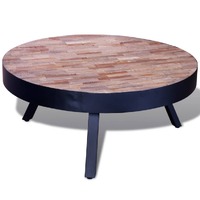  Coffee Table Round Reclaimed Teak Wood