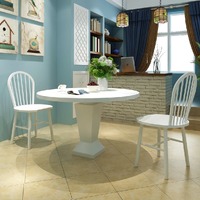  Dining Chairs 2 pcs White Solid Rubber Wood