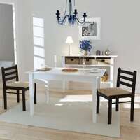  Dining Chairs 2 pcs Brown Solid Rubber Wood and Velvet