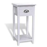  Nightstand with 1 Drawer White