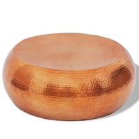  Hammered Aluminium Coffee Table Brass/Copper Colour