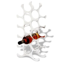  Wine Stand for 15 Bottles Silver Aluminium