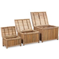  Storage Boxes 3 pcs Bamboo