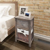  Bedside Cabinets 2 pcs Wood Brown