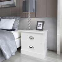  French Bedside Cabinet White