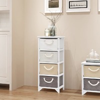  Storage Cabinet 4 Drawers Wood