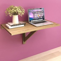  Folding Wall Table Oak 100x60 cm