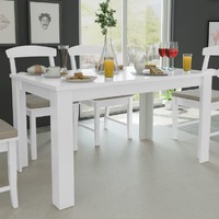  Dining Table 140x80x75 cm White
