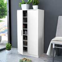  Shoe Cabinet 7 Shelves White