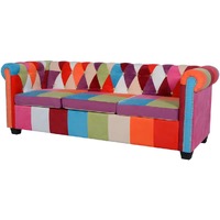  Chesterfield Sofa 3-Seater Fabric
