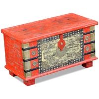  Storage Chest Red Mango Wood 80x40x45 cm
