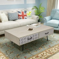  Coffee Table 100x60x35 cm Beige