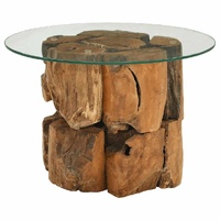  Coffee Table Solid Teak Driftwood 60 cm