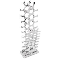  Wine Rack Aluminium Silver 27 Bottles