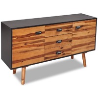  Sideboard Solid Acacia Wood 115x35x70 cm