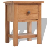  Nightstand 36x30x47 cm Solid Oak Wood