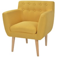  Armchair Yellow Fabric