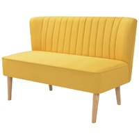  Sofa Fabric 117x55.5x77 cm Yellow