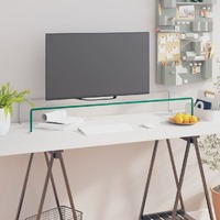  TV Stand/Monitor Riser Glass Clear 100x30x13 cm