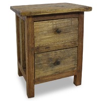  Nightstand Solid Mahogany Wood 40x30x51 cm