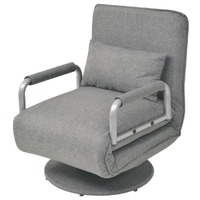  Swivel Chair and Sofa Bed Light Grey Fabric