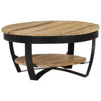  Coffee Table 65 cm Solid Rough Mango Wood