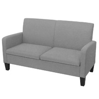  2-Seater Sofa 135x65x76 cm Light Grey