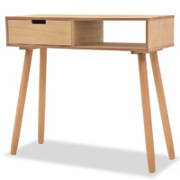  Console Table Solid Pinewood 80x30x72 cm Brown