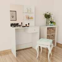  Dressing Table Engineered Wood 75x40x141 cm White