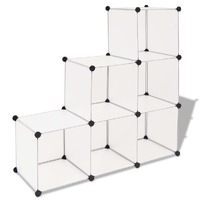 Storage Cube Organiser with 6 Compartments White