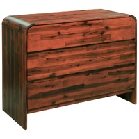  Chest of Drawers Solid Acacia Wood 90x37x75 cm