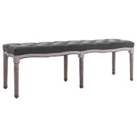  Bench Linen Solid Wood 150x40x48 cm Dark Grey