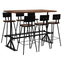  Bar Set 7 Piece Solid Reclaimed Wood
