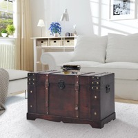  Vintage Treasure Chest Wood 66x38x40 cm