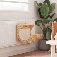  Cat Bed with Cushion Water Hyacinth 37x20x20 cm